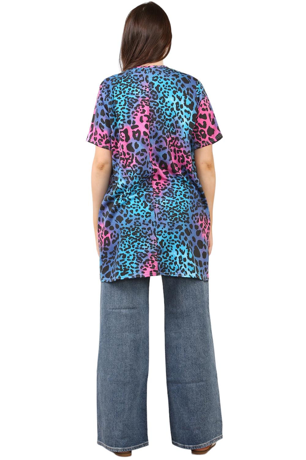 Womens Ladies V-Neck Short Sleeve Long Swing High Low Dipped Hem T-Shirt Top - Picture 15 of 40