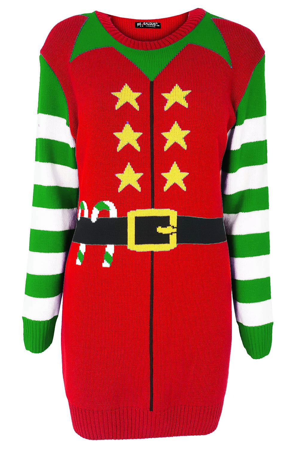 Elf Costume Knitted Jumper Sweater 