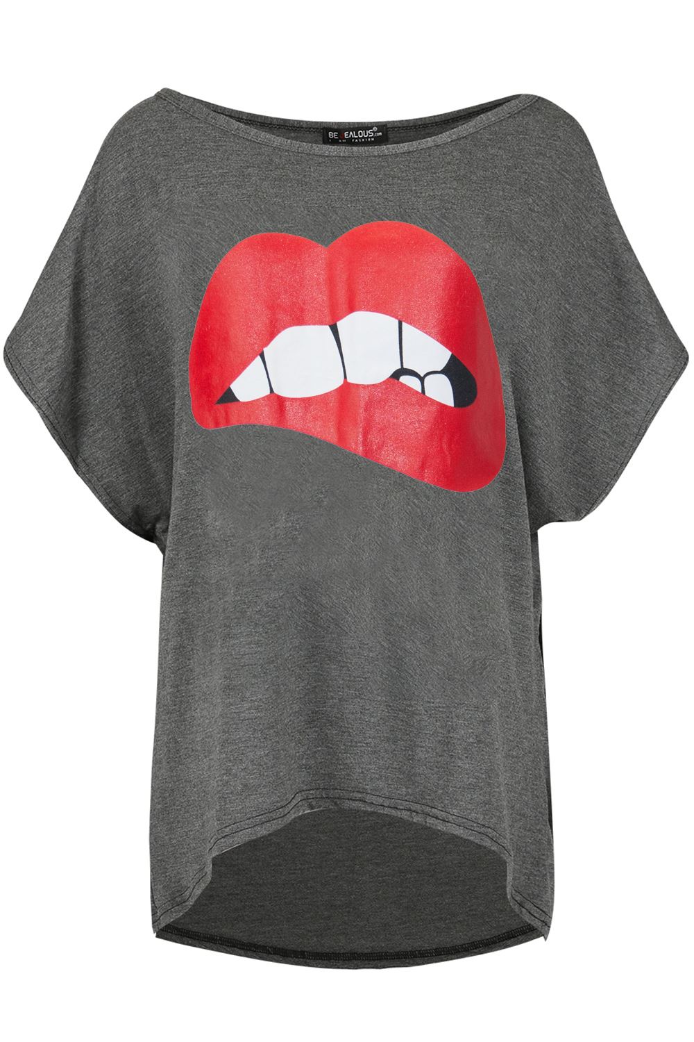 Ladies Womens PARIS 76 Printed Oversized Baggy Lagenlook Off Shoulder Tshirt Top - Picture 57 of 61