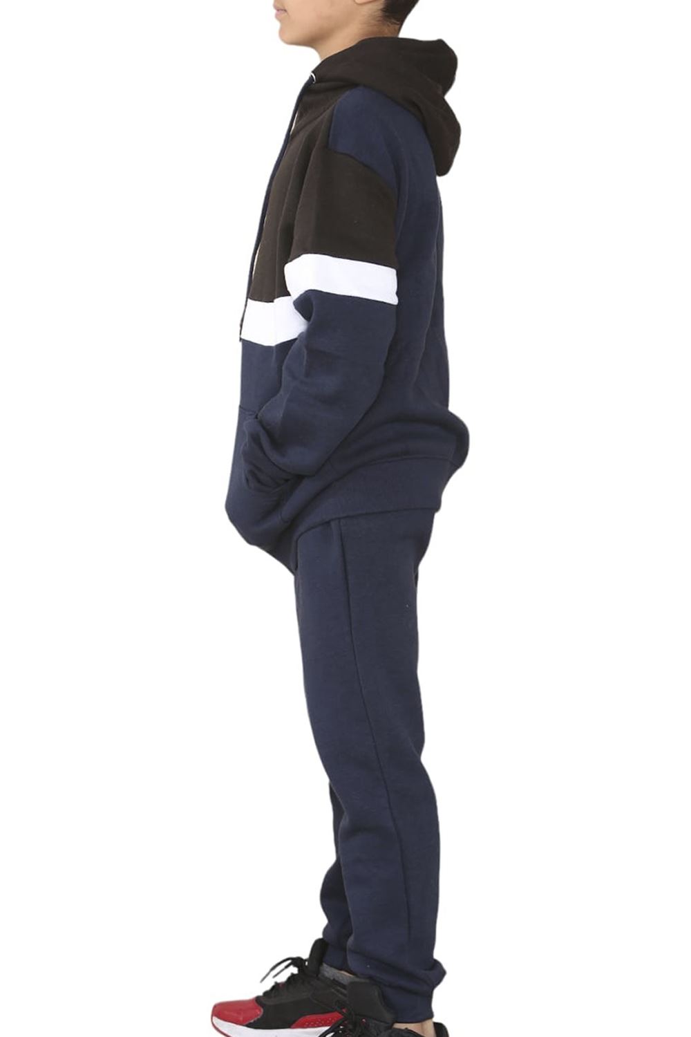 Boys Kids Zip-Up School P.E Tracksuits Hoodie Trousers Jogging Fleece Bottom - Picture 6 of 10