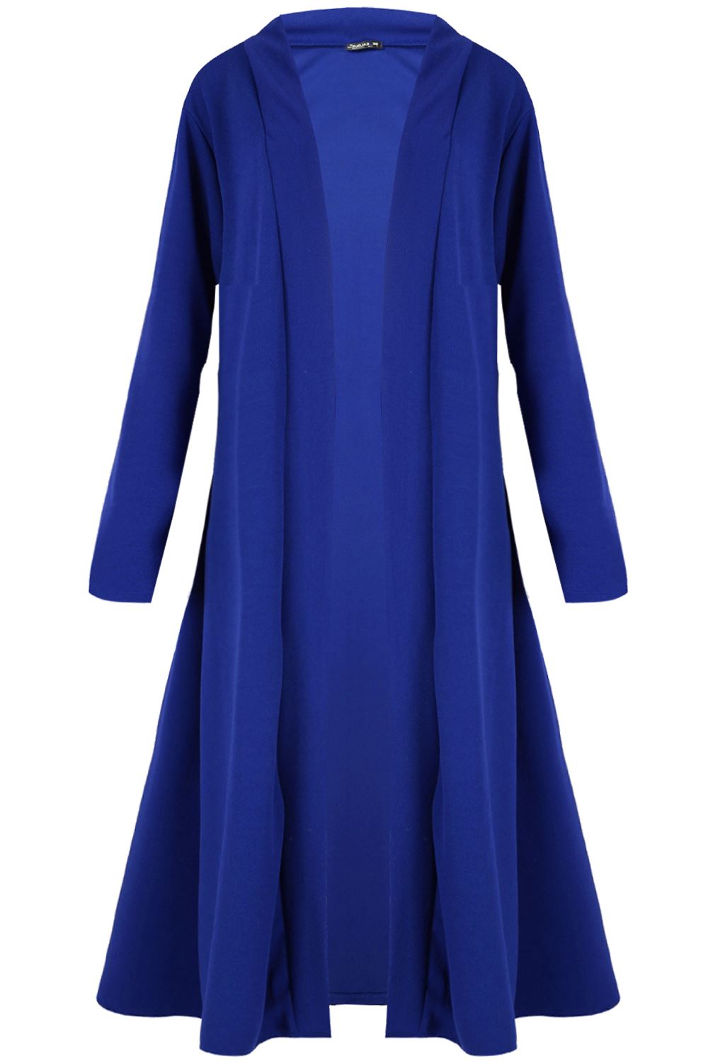 New Ladies Open Flare Floaty Flowy Maxi Cardigan Womens Long Trench Coat Jacket - Picture 36 of 36