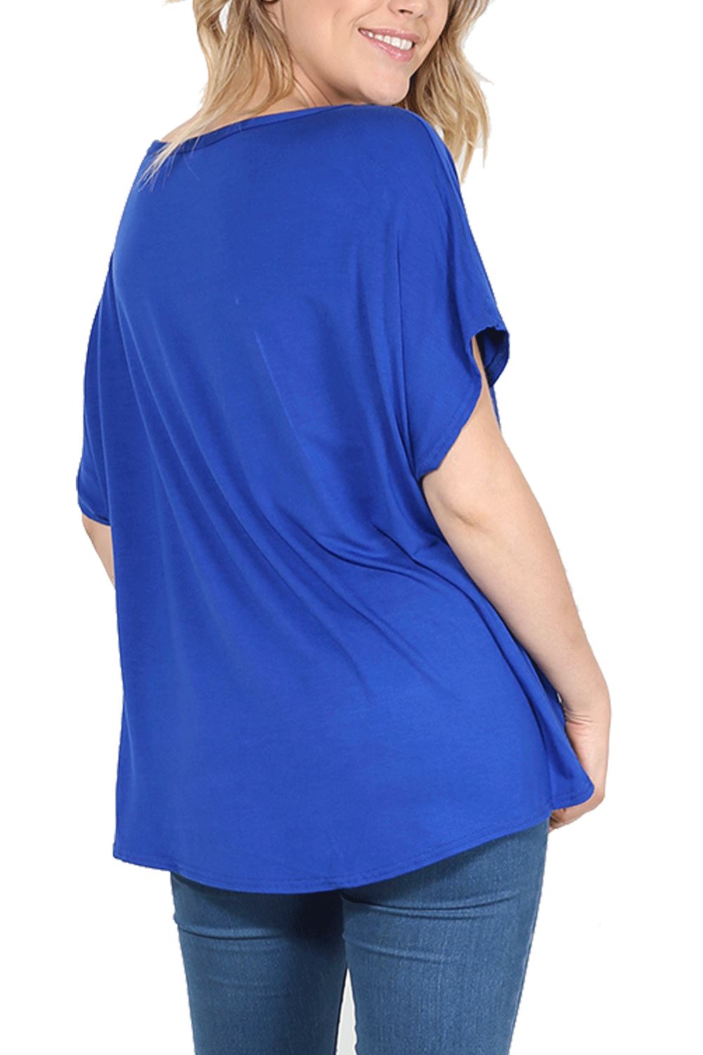 Ladies Los Angeles Off Shoulder Bardot Baggy T Shirt Women Batwing Lagenlook Top - Picture 10 of 65