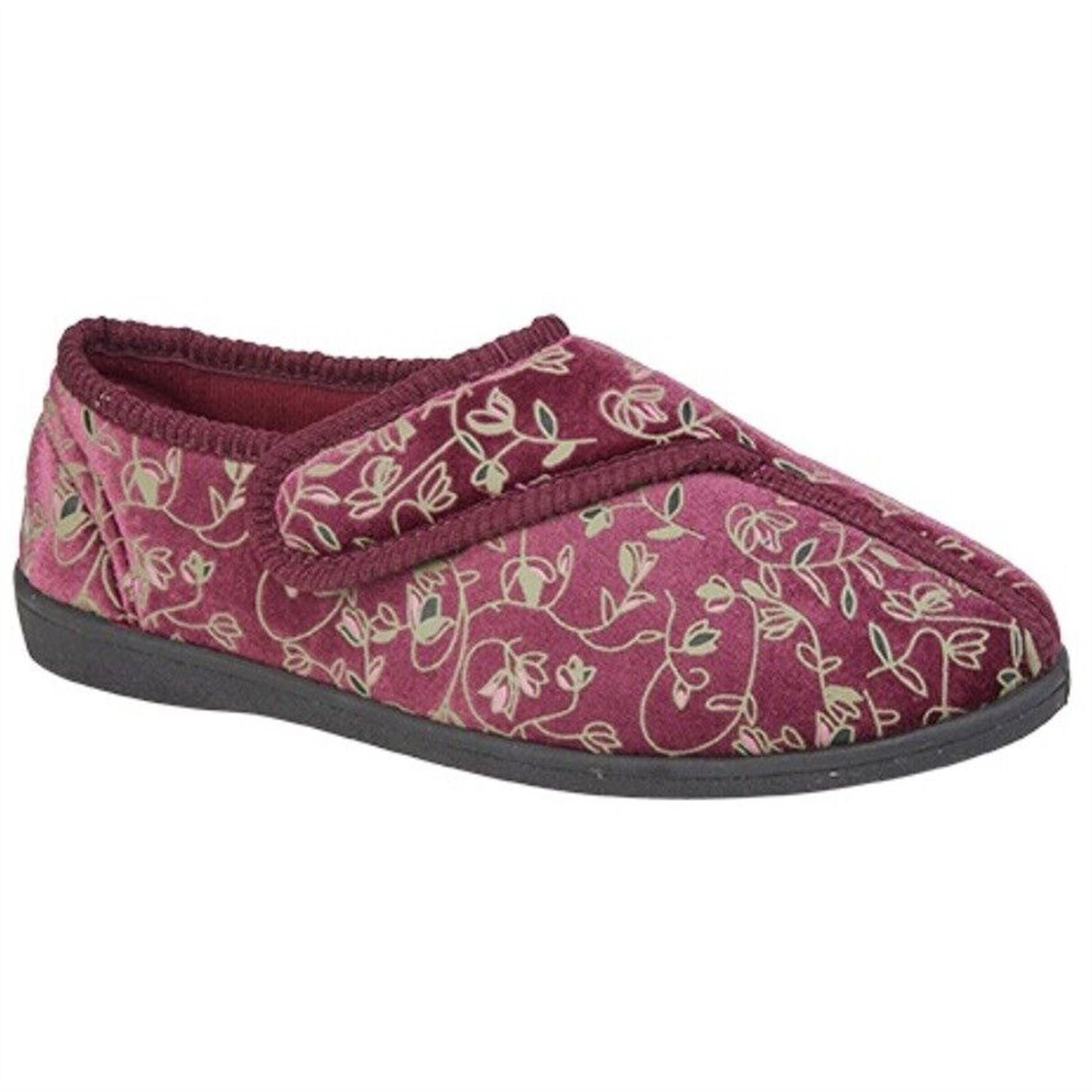 Ladies Wide Fitting Slippers House Shoes Womens Wide Fit Comfy Slippers - Picture 4 of 5