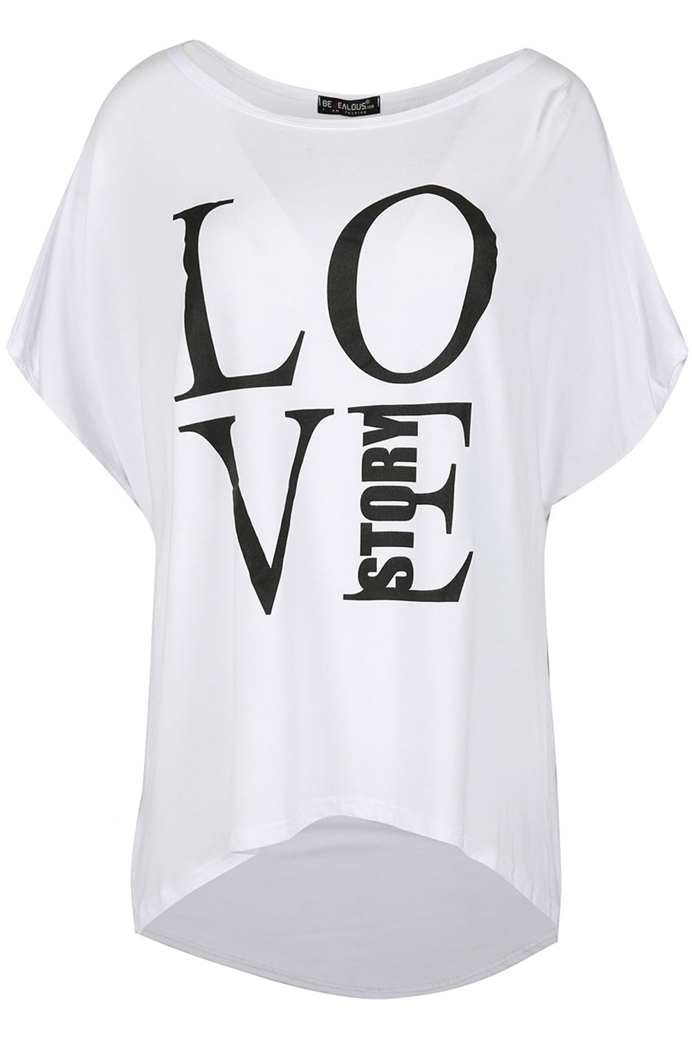Ladies Womens PARIS 76 Printed Oversized Baggy Lagenlook Off Shoulder Tshirt Top - Picture 49 of 61