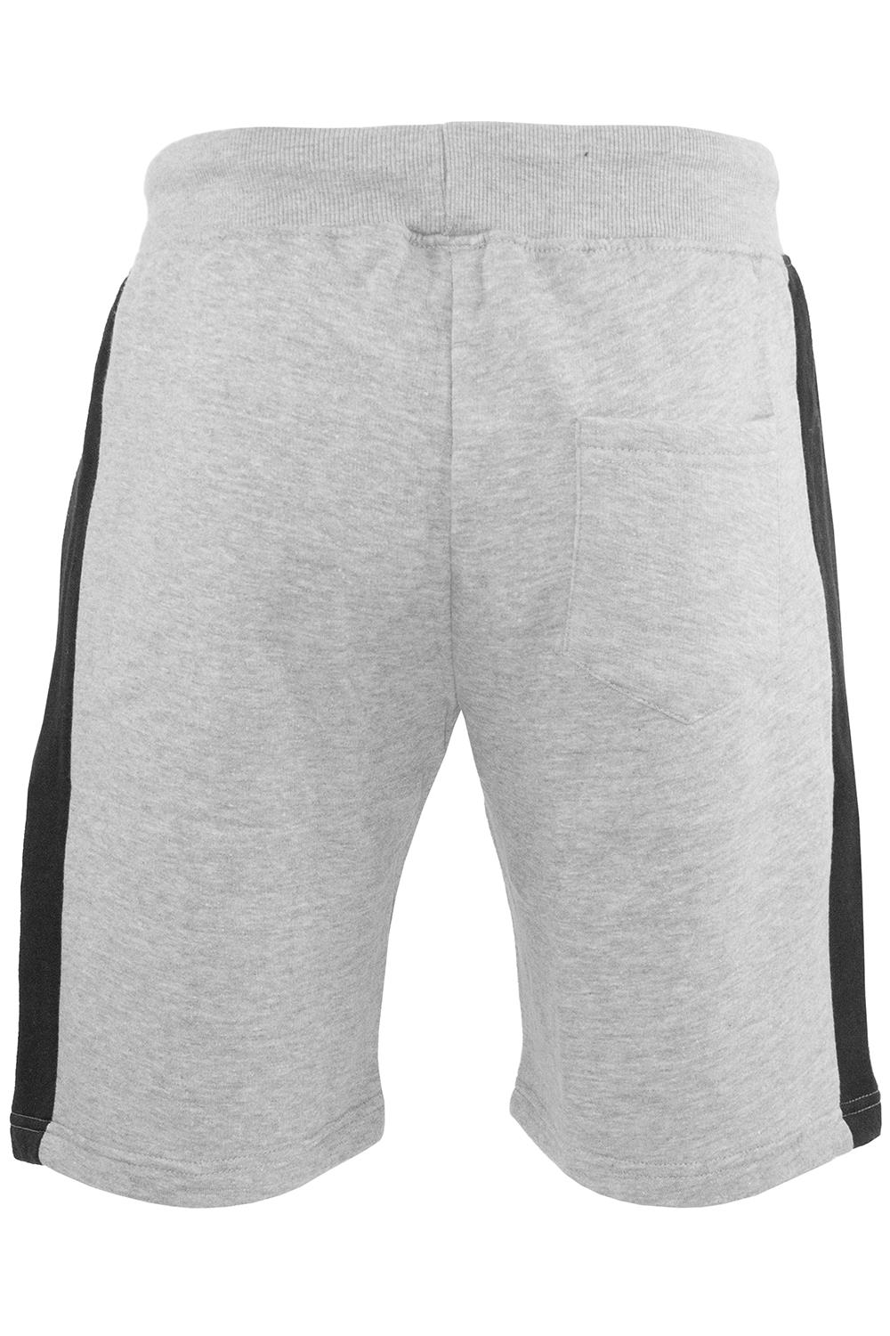 Side Zipper Contrast Panel Fleece Jogging Sports Running Gym Mens Bottom Shorts - Picture 13 of 73