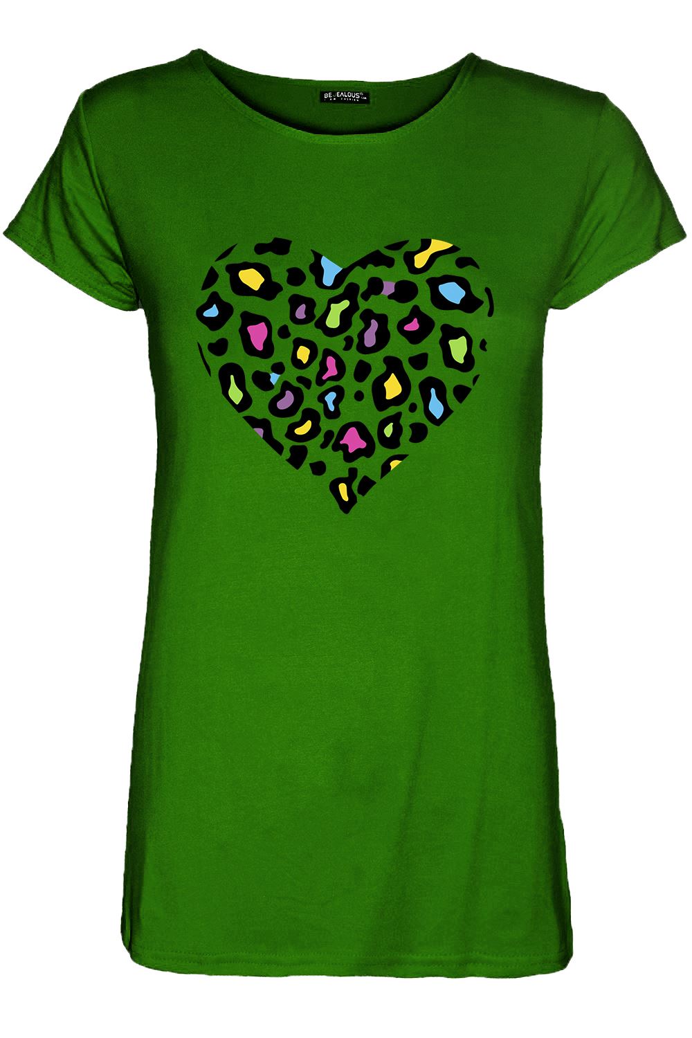Ladies Women Animal Print Cap Sleeve Summer Casual Basic Baggy Basic T Shirt Top - Picture 5 of 26