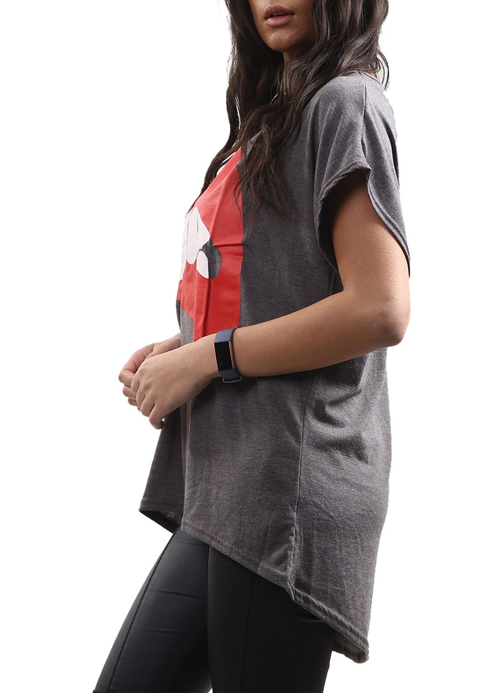 Ladies Los Angeles Off Shoulder Bardot Baggy T Shirt Women Batwing Lagenlook Top - Picture 43 of 65