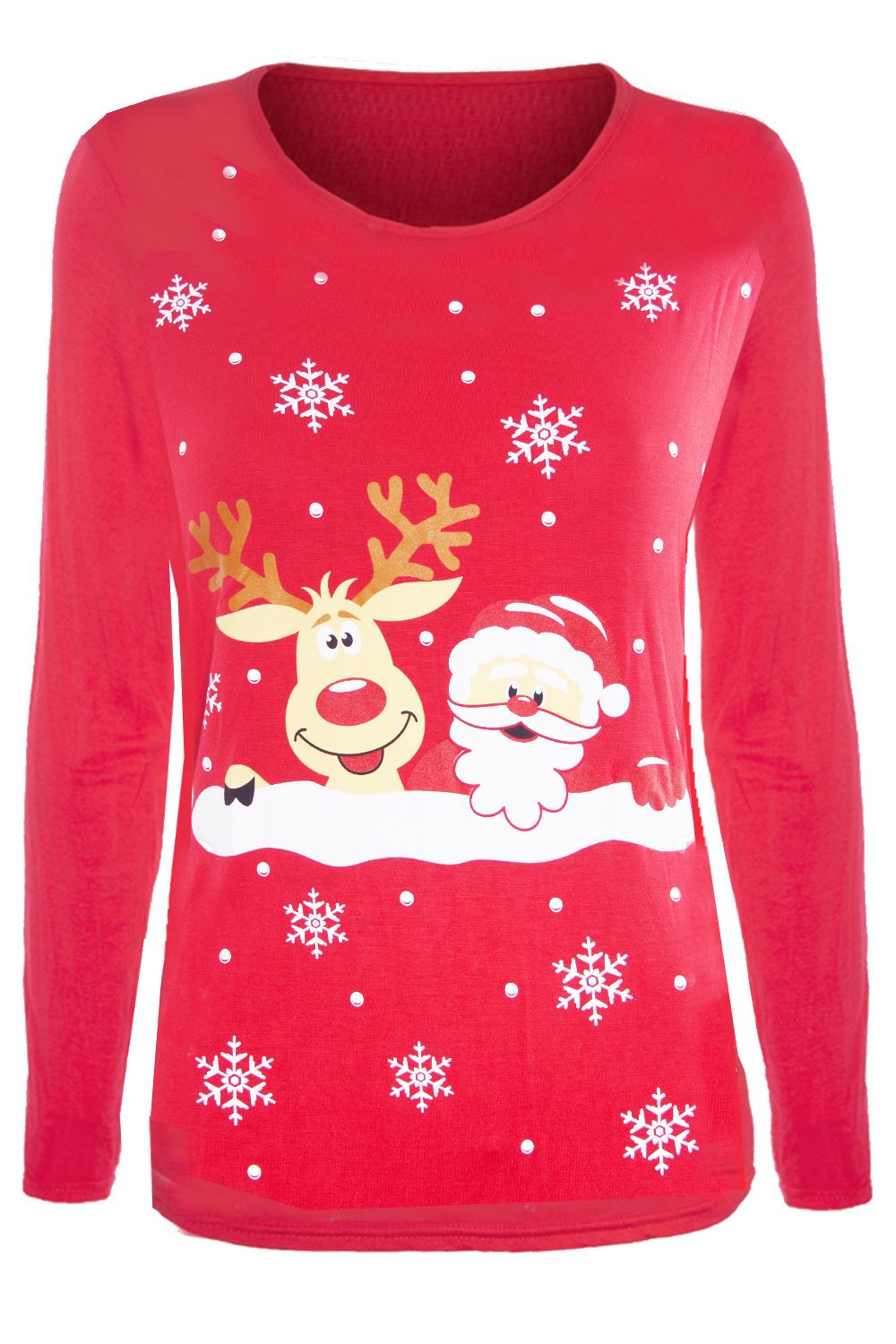 Womens Christmas T Shirt Ladies Xmas Tree Bell Present Gift Snowman Reindeer Top - Picture 80 of 84