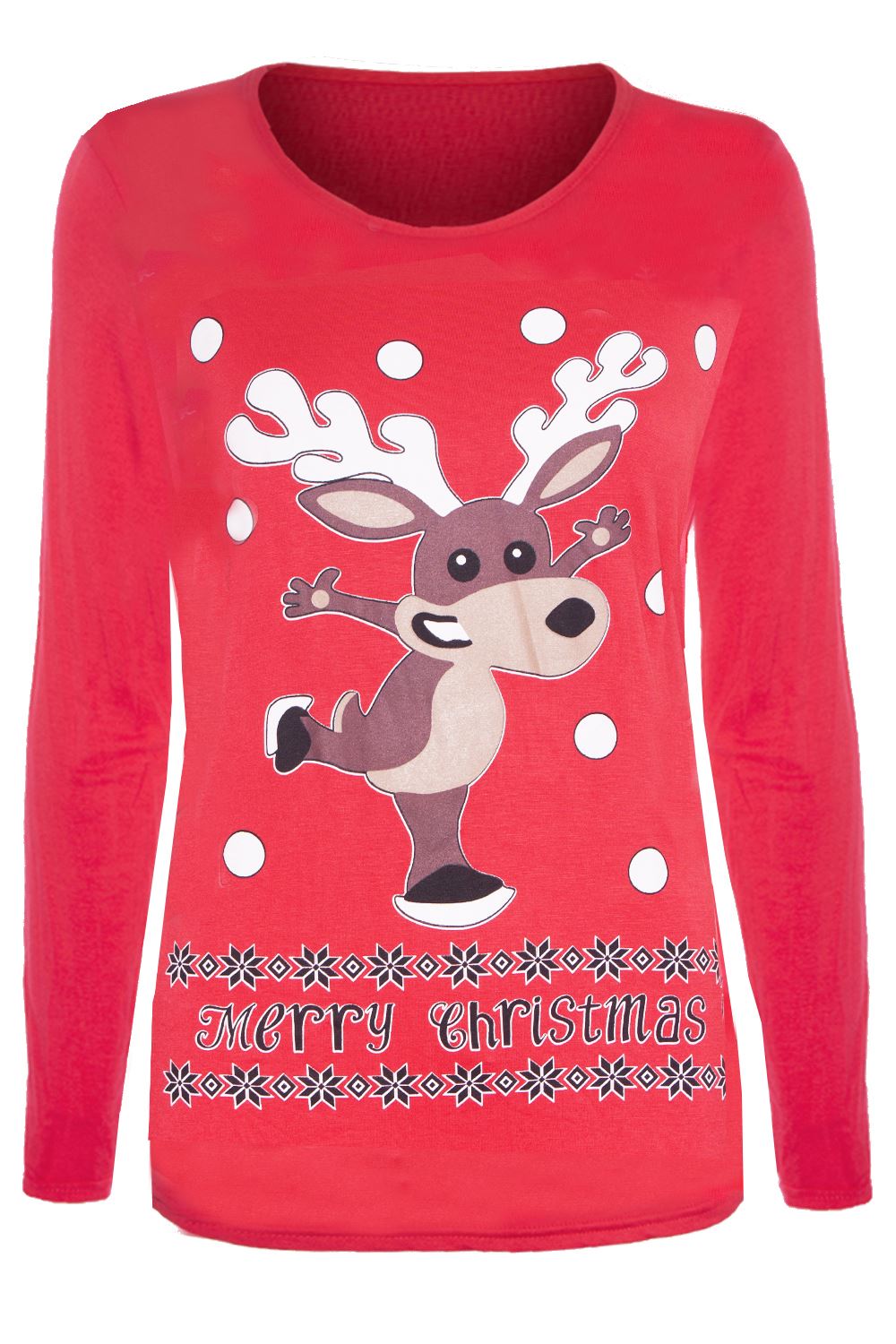 Womens Christmas T Shirt Ladies Xmas Tree Bell Present Gift Snowman Reindeer Top - Picture 77 of 84