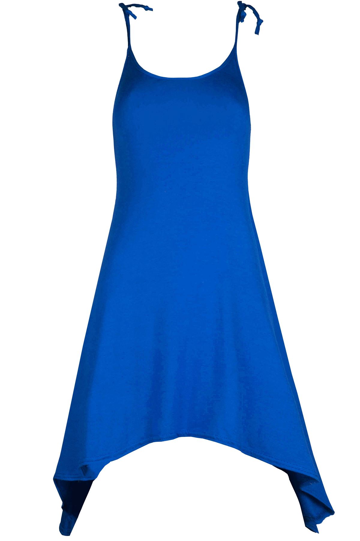 Ladies Sleeveless Camisole Womens Floaty Flare Strappy Skater Swing Dress - Picture 32 of 55