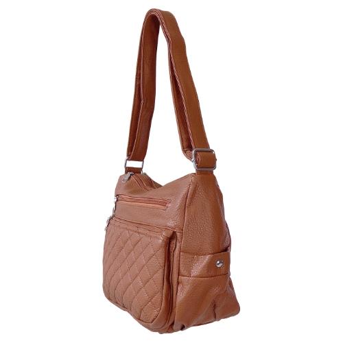 Womens Crossbody Handbag Ladies Quilted Shoulder Bag Multiple Zips Lightweight - Picture 22 of 28