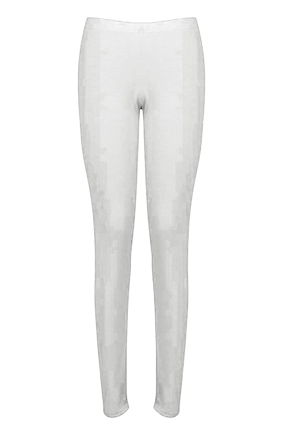 Basic Plain Elastic Waist Jersey Slim Fit Pants Womens Jeggings - Picture 7 of 29