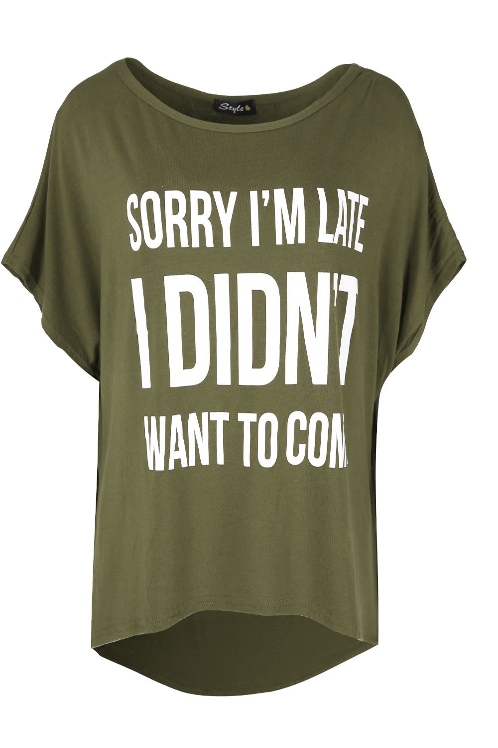 Womens Ladies Scoop Neck Batwing Short Sleeve LOVE High Low Baggy T Shirt Top - Picture 11 of 55