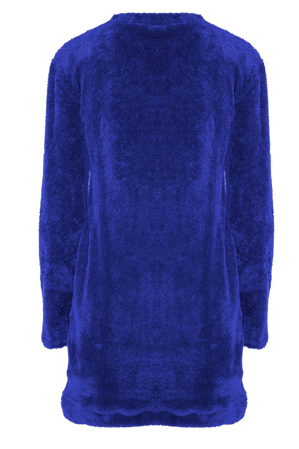 Womens Fluffy Faux Fur Long Sleeve Ladies Fleece Baggy Oversized Jumper Dress - Picture 16 of 22
