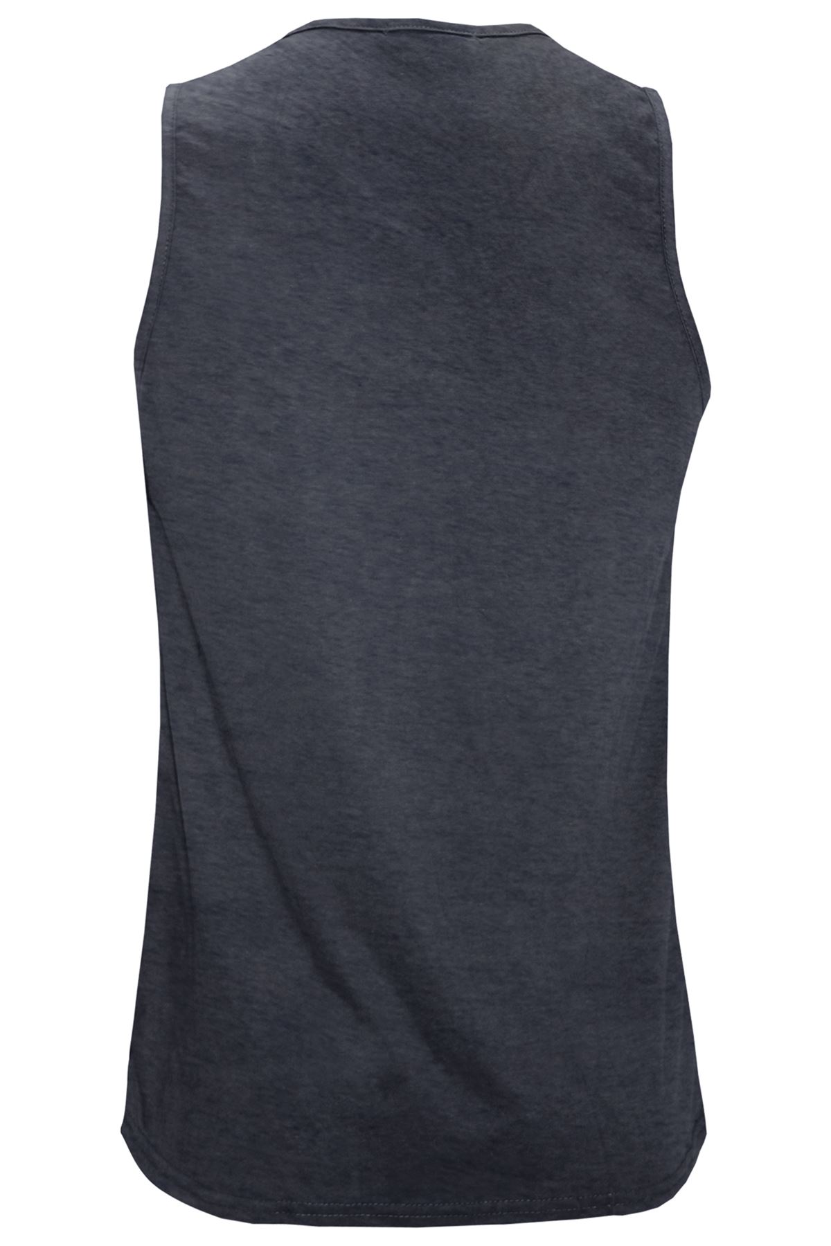 Mens Vest Plain Summer Cotton Tank Sleeveless Training Gym Sports Vests Jog Top - Picture 5 of 13