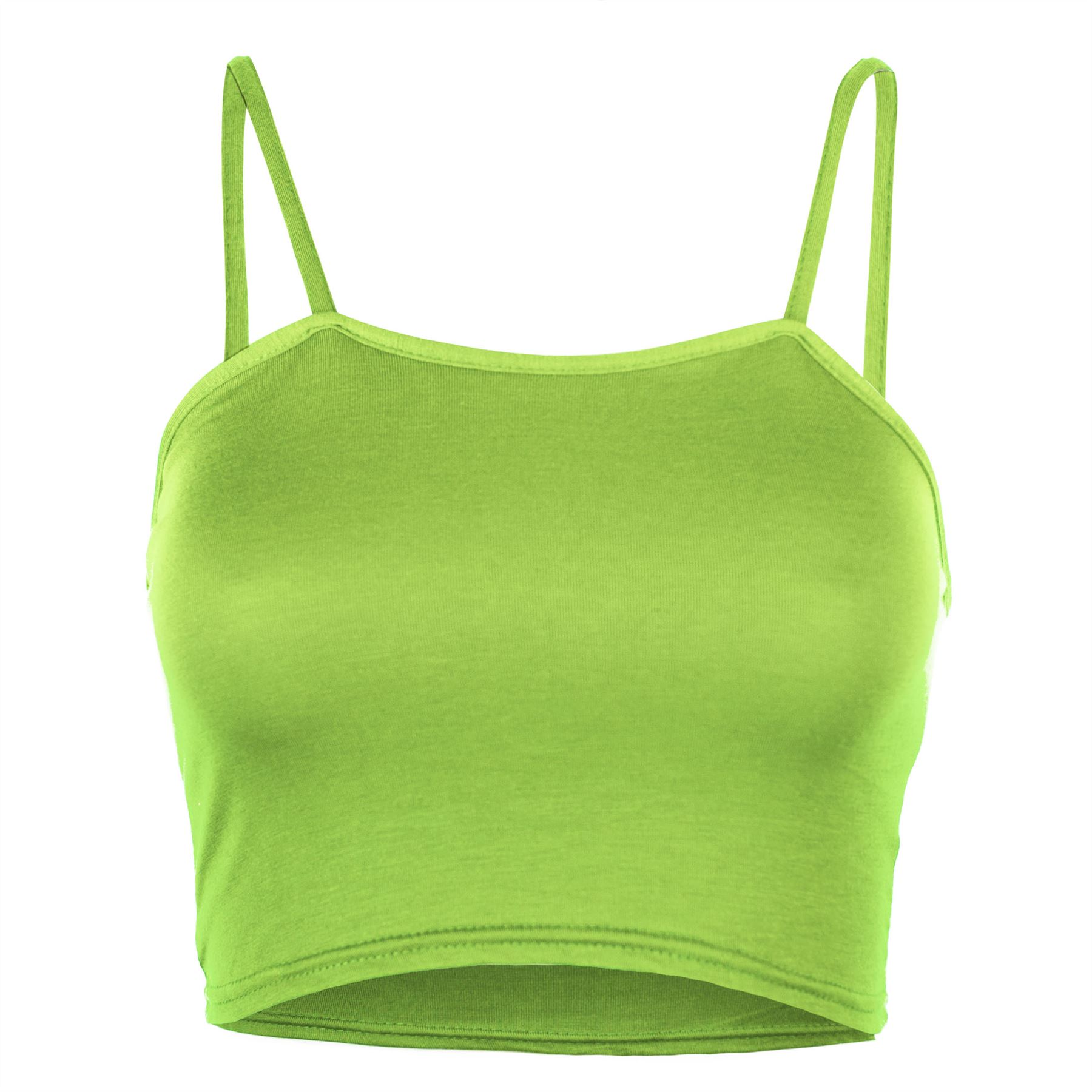 Ladies Womens Plain Bandeau Sleeveless Strappy Camisole Bralet Boobtube Crop Top - Picture 19 of 43