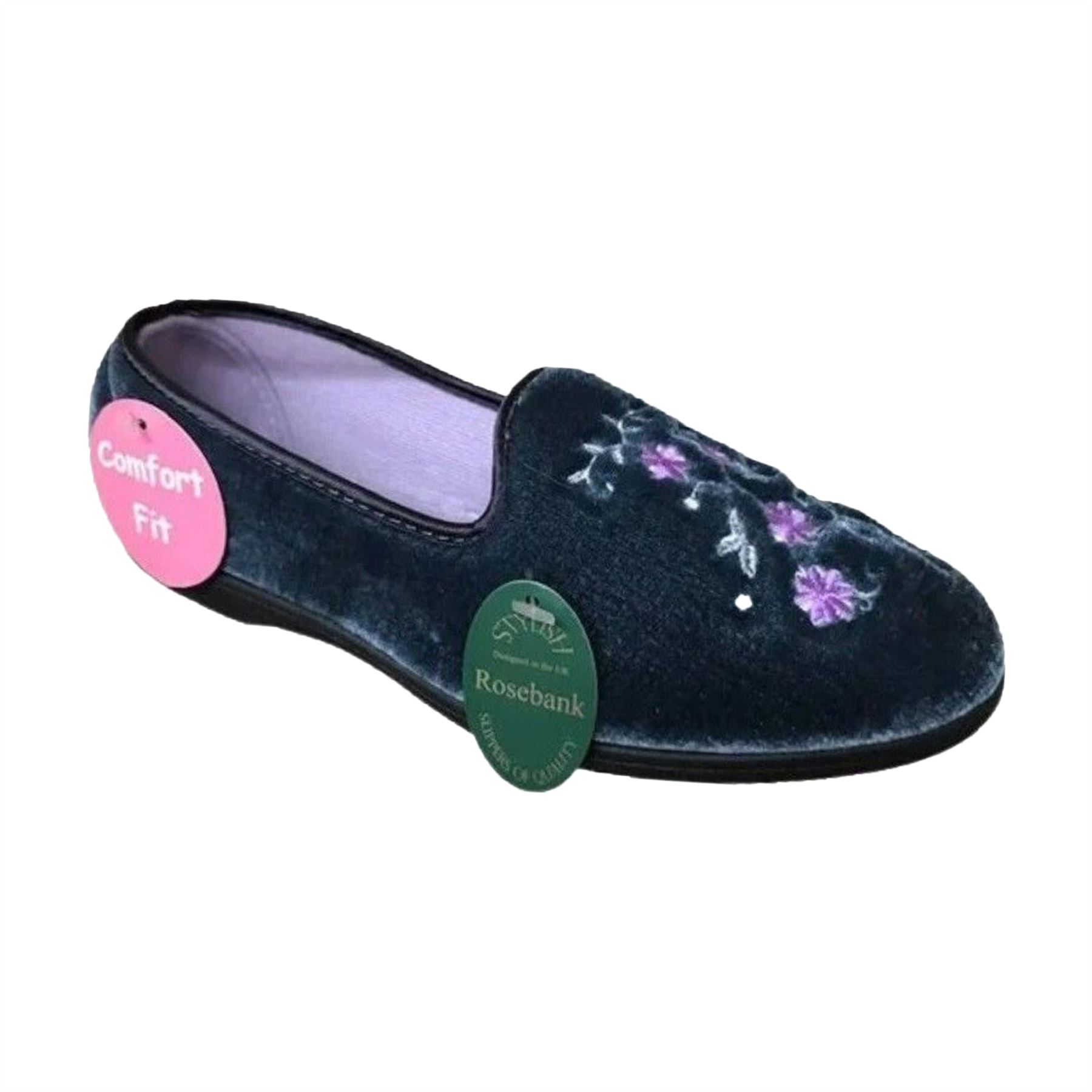 Womens Moccasin Ladies Hard Sole Indoor Outdoor Slippers Shoes Comfort New - Picture 7 of 13