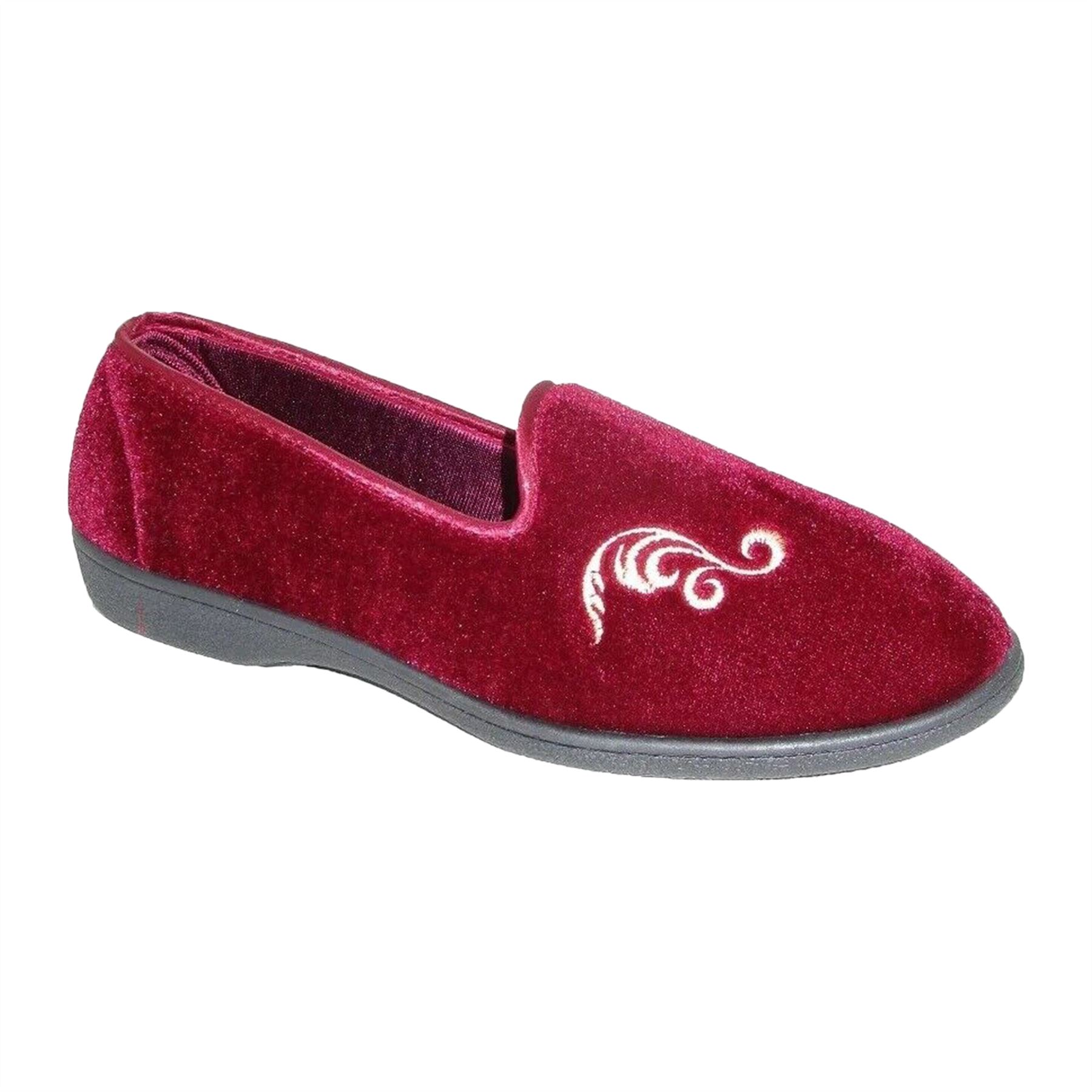 Womens Moccasin Ladies Hard Sole Indoor Outdoor Slippers Shoes Comfort New - Picture 4 of 13
