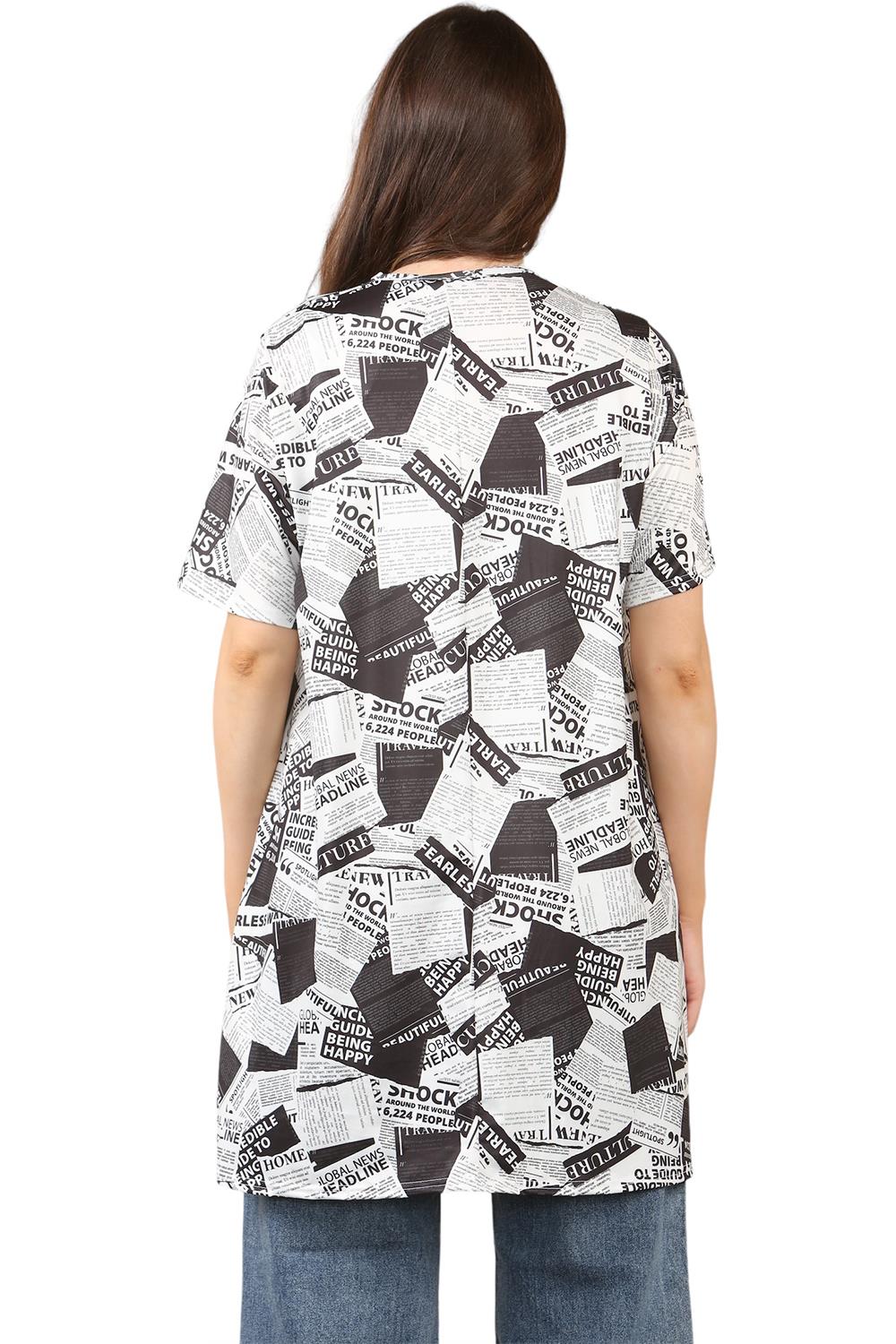 Womens Ladies V-Neck Short Sleeve Long Swing High Low Dipped Hem T-Shirt Top - Picture 21 of 40