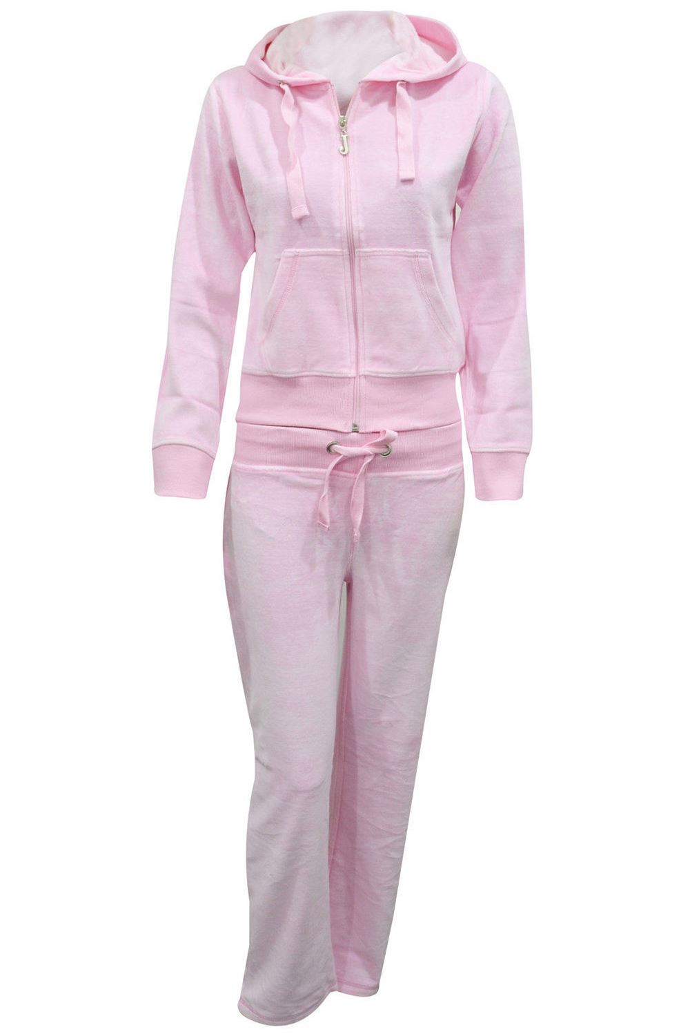 Womens Ladies Loungewear Velour Velvet Long Sleeve Jogging Hoodies