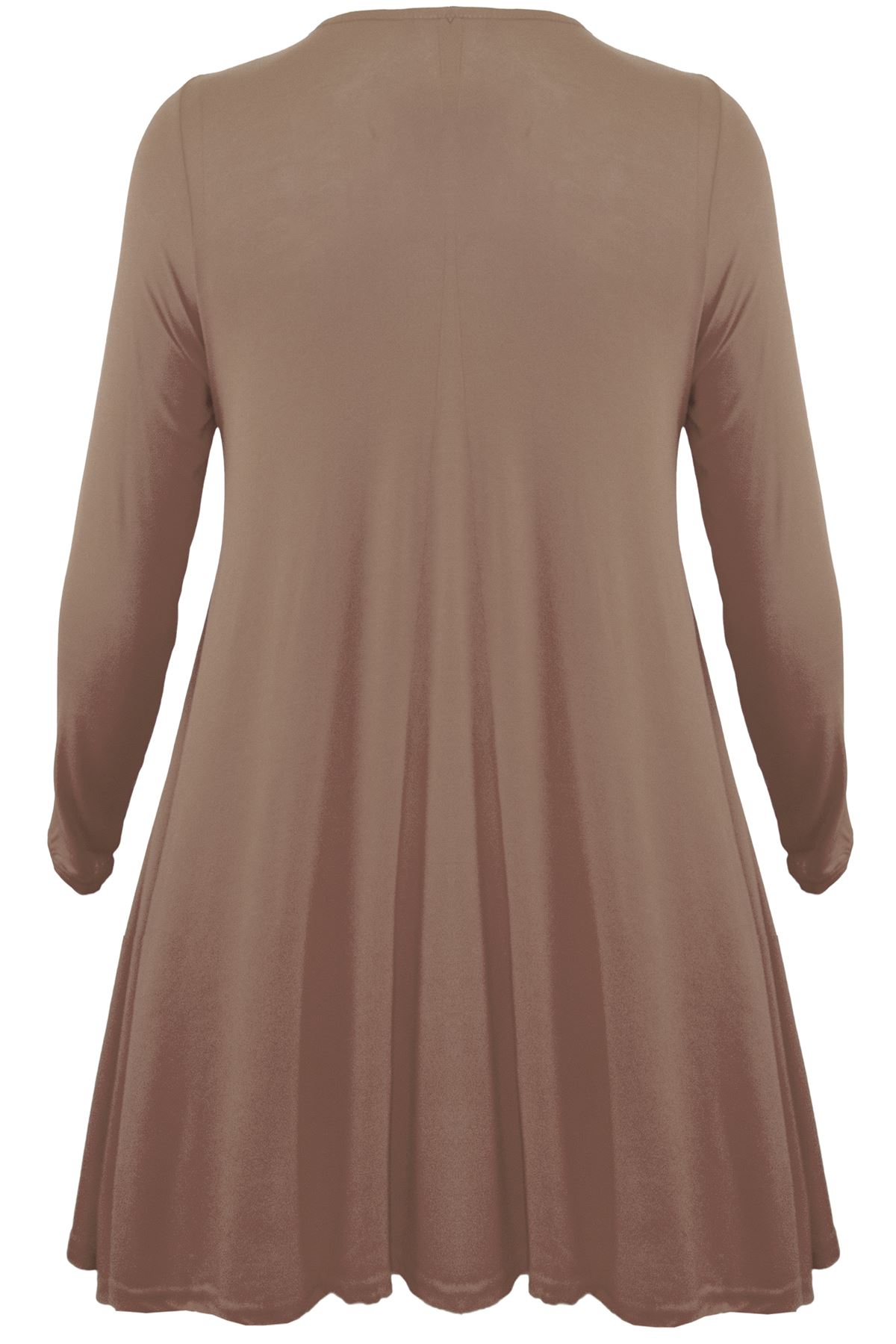 Mini Bodycon Ladies Lace Up Eyelet Flared Womens Plus Size V Neck Swing Dress - Picture 13 of 30