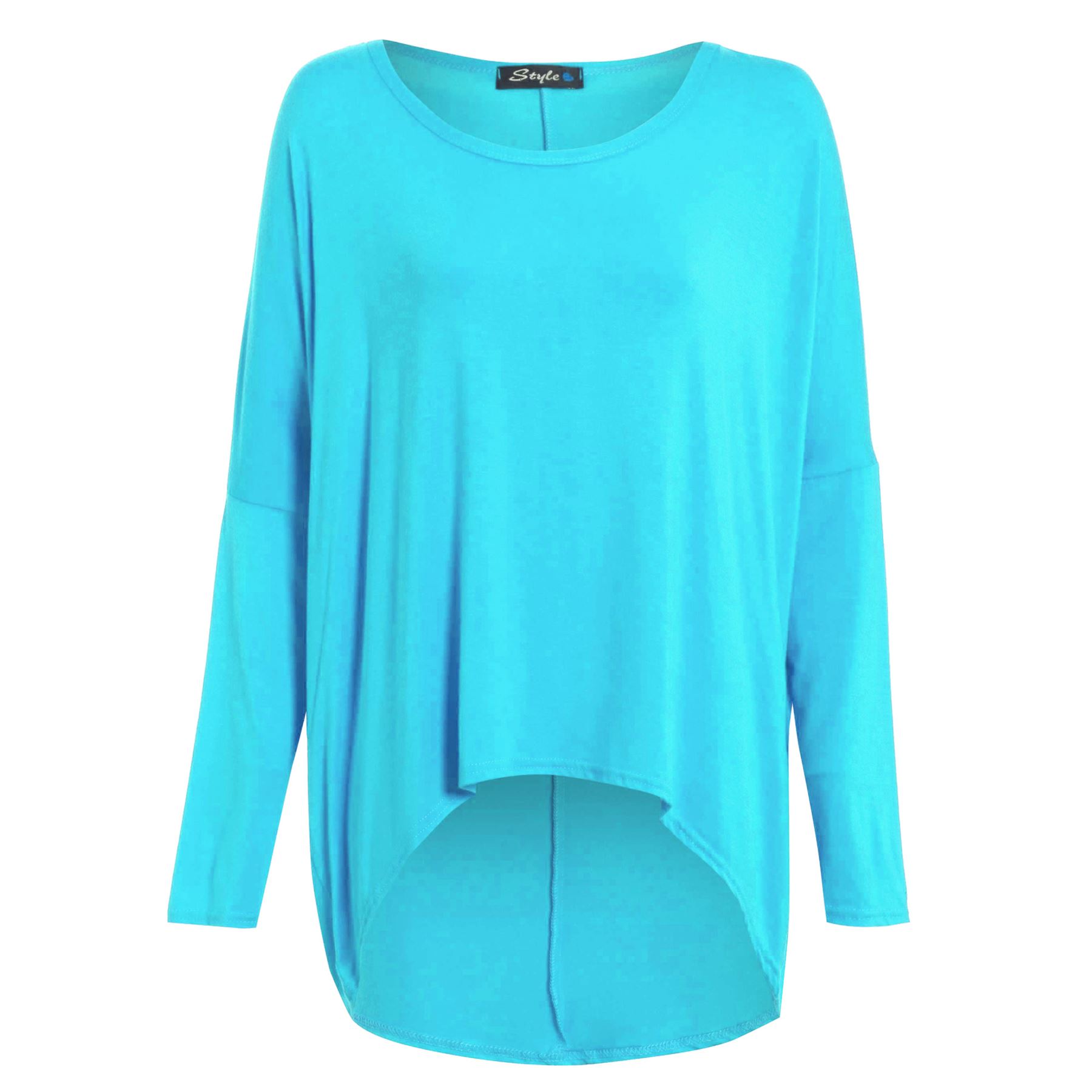 Plus Size Ladies Womens Oversize Lagenlook Baggy Off Shoulder Hi Lo Jumper Top - Picture 11 of 17