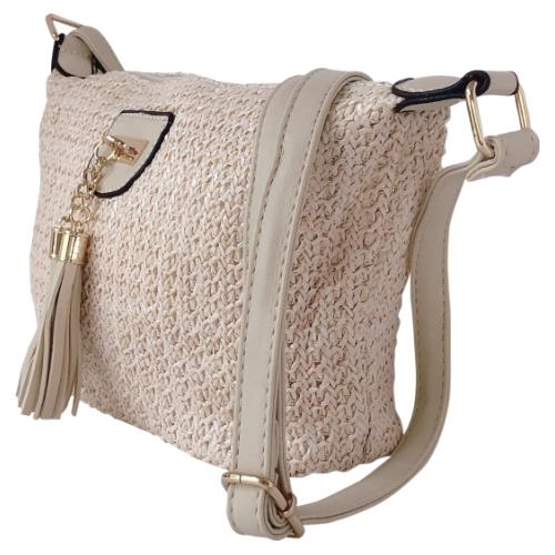 Ladies Boho Straw Crossbody Bag Lightweight Tote Woven Shoulder Purse Handbag - Picture 12 of 32