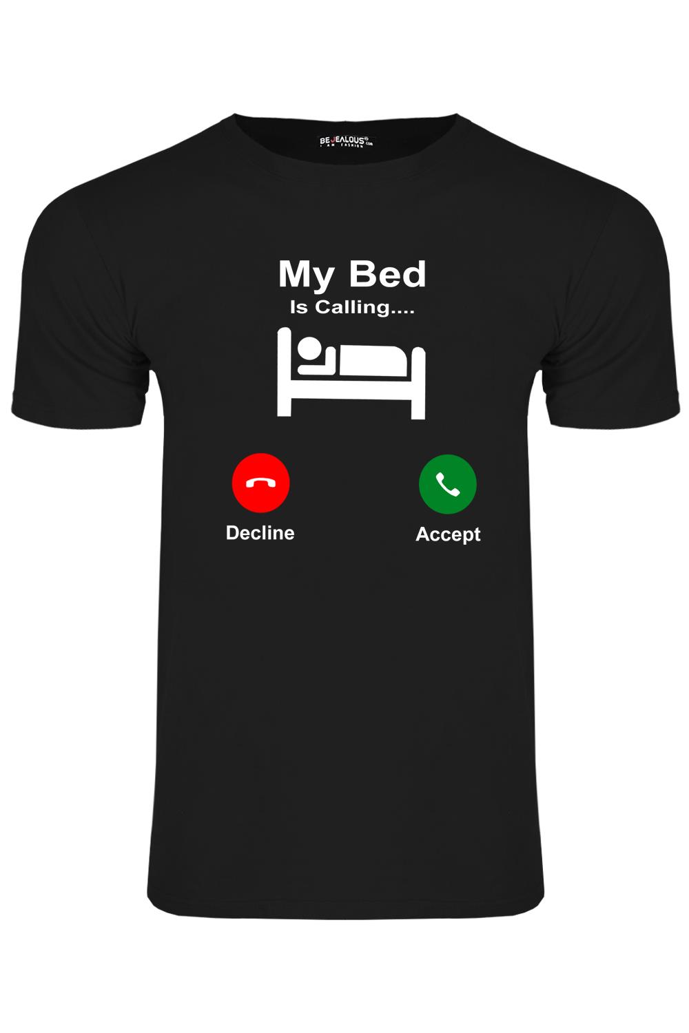 Mens My Bed is Calling Oversized Baggy Short Sleeve Basic Gym Tee T