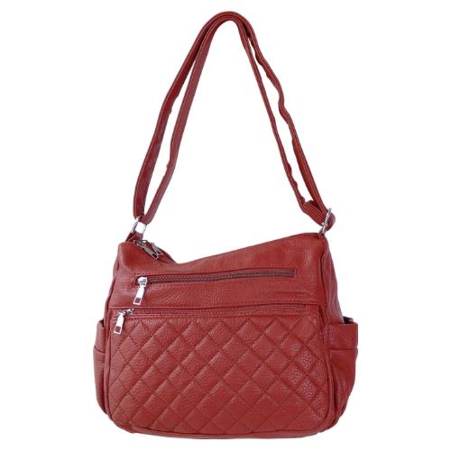 Womens Crossbody Handbag Ladies Quilted Shoulder Bag Multiple Zips Lightweight - Picture 16 of 28