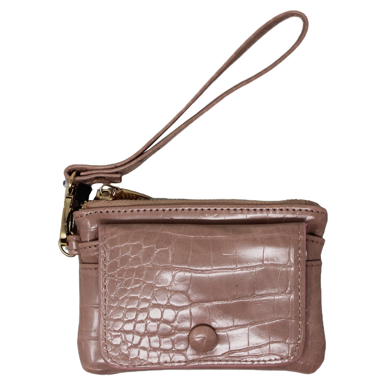 Stylish Womens Zipped Card Holder Pouch with Hand Strap Durable Everyday Wallet - Picture 8 of 29