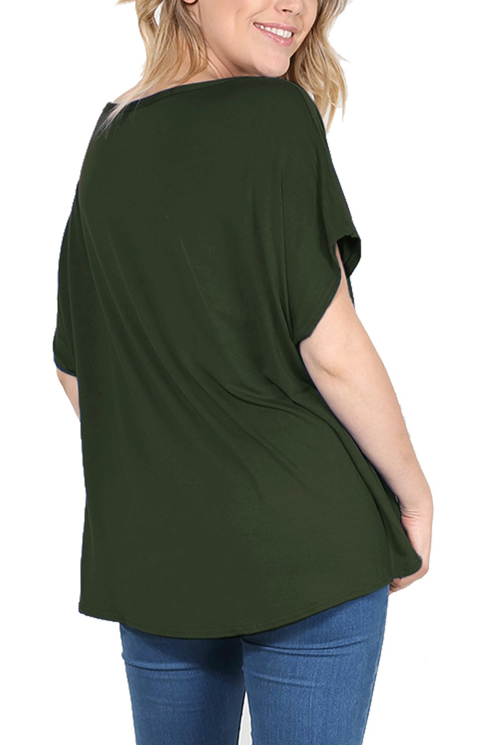 Ladies Los Angeles Off Shoulder Bardot Baggy T Shirt Women Batwing Lagenlook Top - Picture 25 of 65