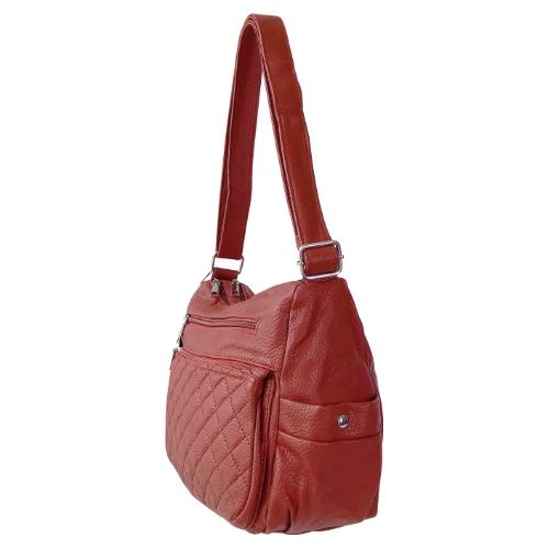 Womens Crossbody Handbag Ladies Quilted Shoulder Bag Multiple Zips Lightweight - Picture 18 of 28