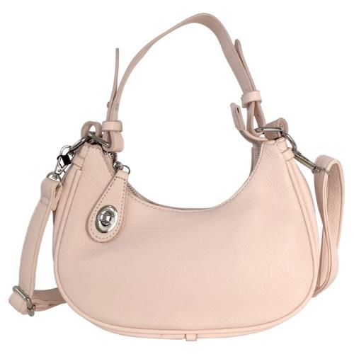 Turn-Lock Handle Ladies Shoulder Bag Faux Leather Tote Crossbody Purse Handbag - Picture 8 of 25
