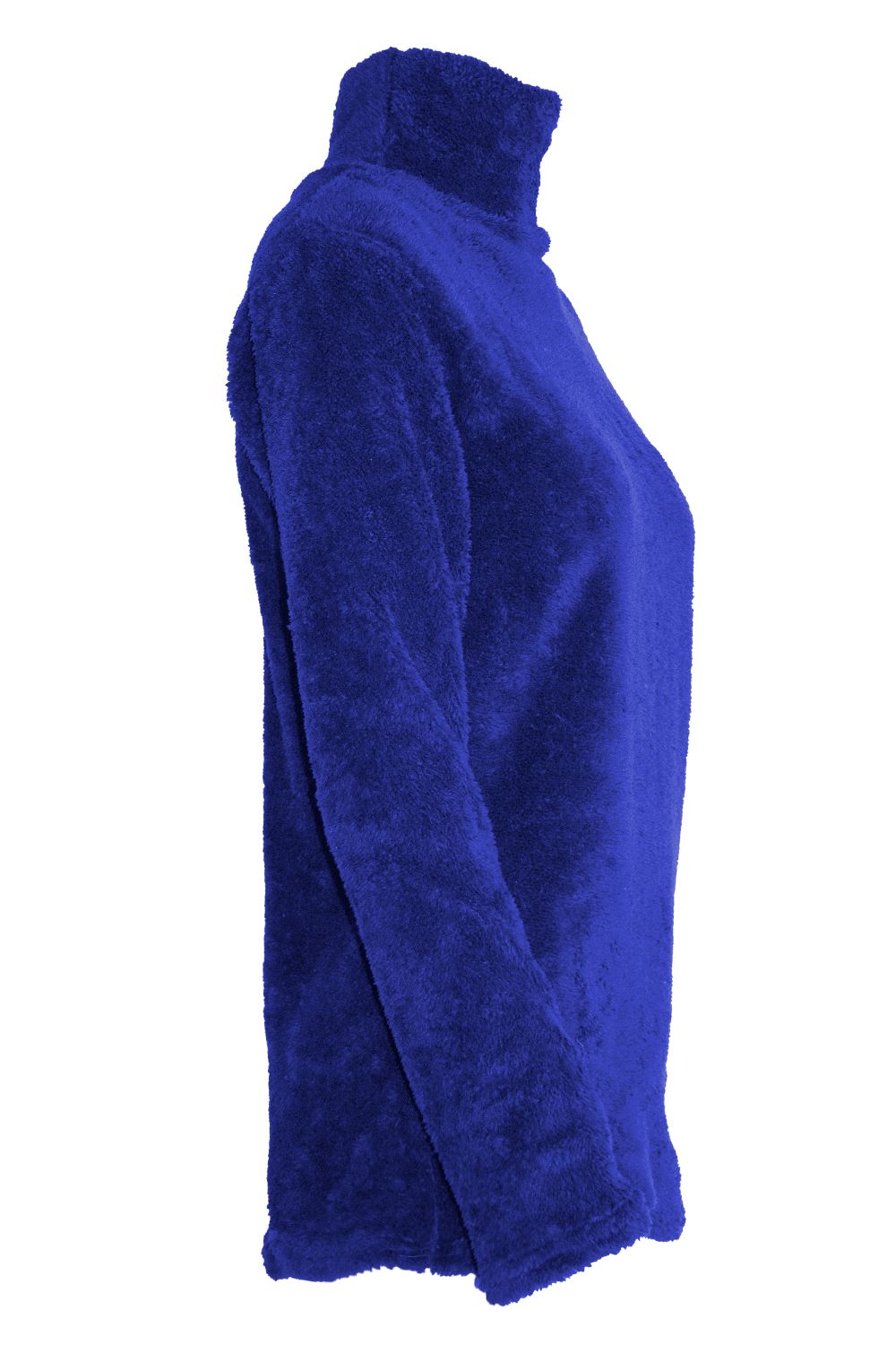Womens Ladies Turtle Cowl Neck Fluffy Faux Fur Long Sleeve Baggy Fleece Jumper - Picture 15 of 22