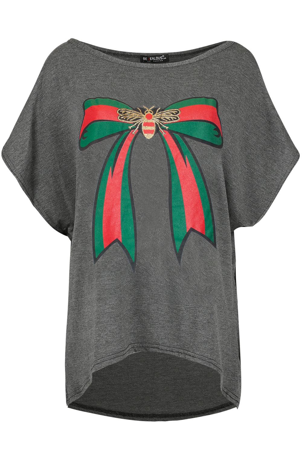 Ladies Womens PARIS 76 Printed Oversized Baggy Lagenlook Off Shoulder Tshirt Top - Picture 52 of 61