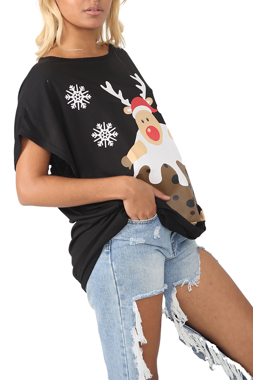 ladies christmas pudding t shirt