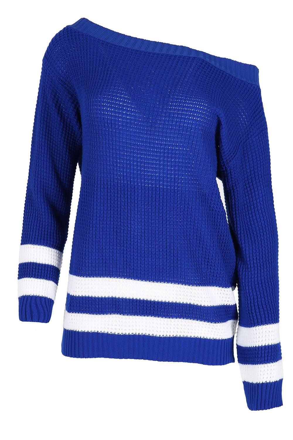 Womens V Neck Off the Shoulder Top Ladies Oversized Chunky Knitted Bardot Jumper