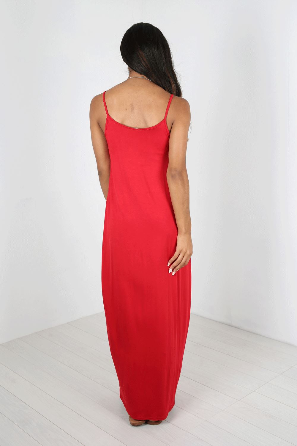 Ladies Womens Cocoon Cami Strappy Italian Drape Lagenlook Baggy Loose Maxi Dress - Picture 10 of 74
