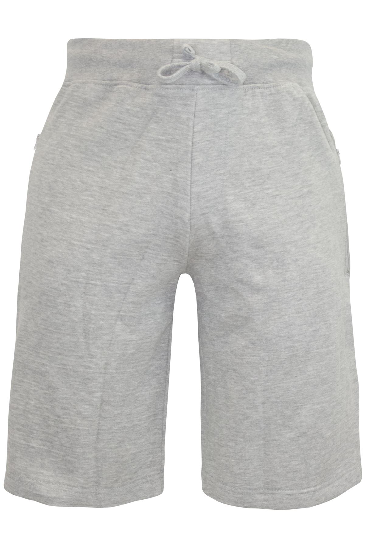 Mens Fleece Gym Jogging Side Zip Pockets Plain Sports Jog Running Bottom Shorts - Picture 11 of 94