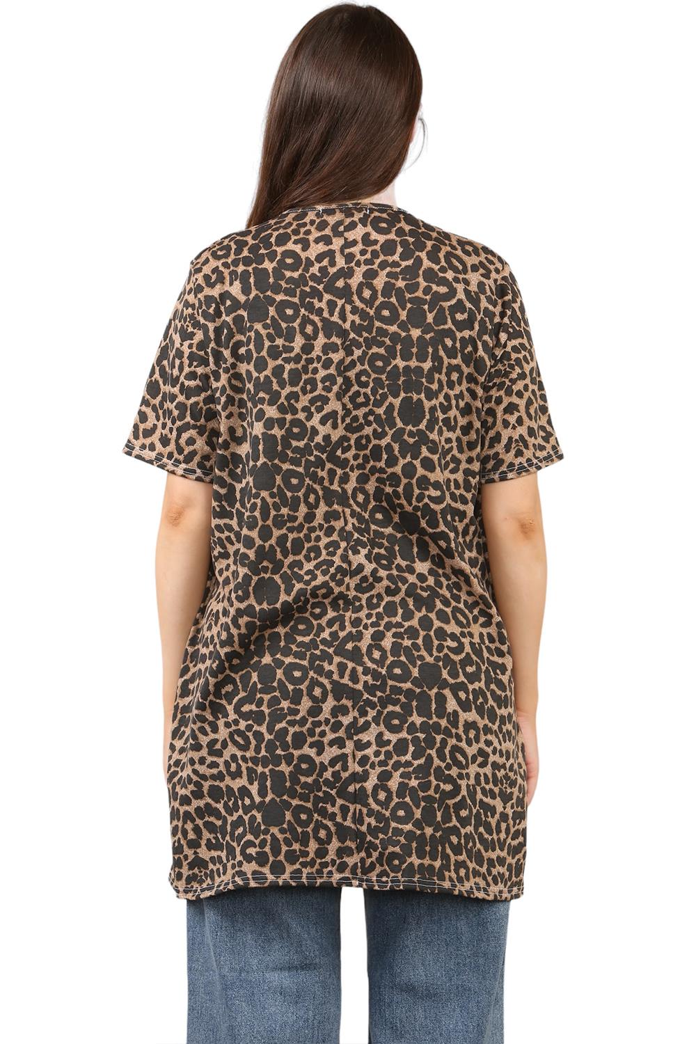 Womens Ladies V-Neck Short Sleeve Long Swing High Low Dipped Hem T-Shirt Top - Picture 9 of 40