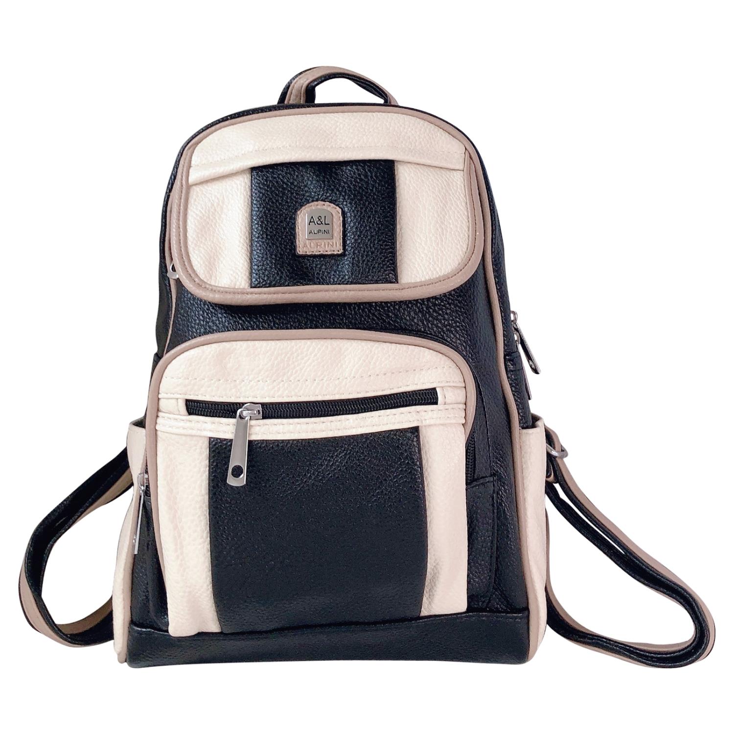 Faux Leather Backpack for Women � Casual Shoulder Bag for Work & Travel - Picture 9 of 14