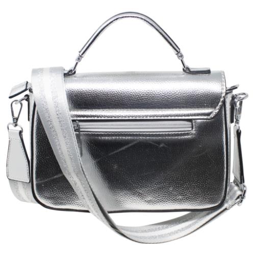 Chic Ladies Metallic Satchel Bag with Adjustable Crossbody Strap, Small Purse - Picture 7 of 32