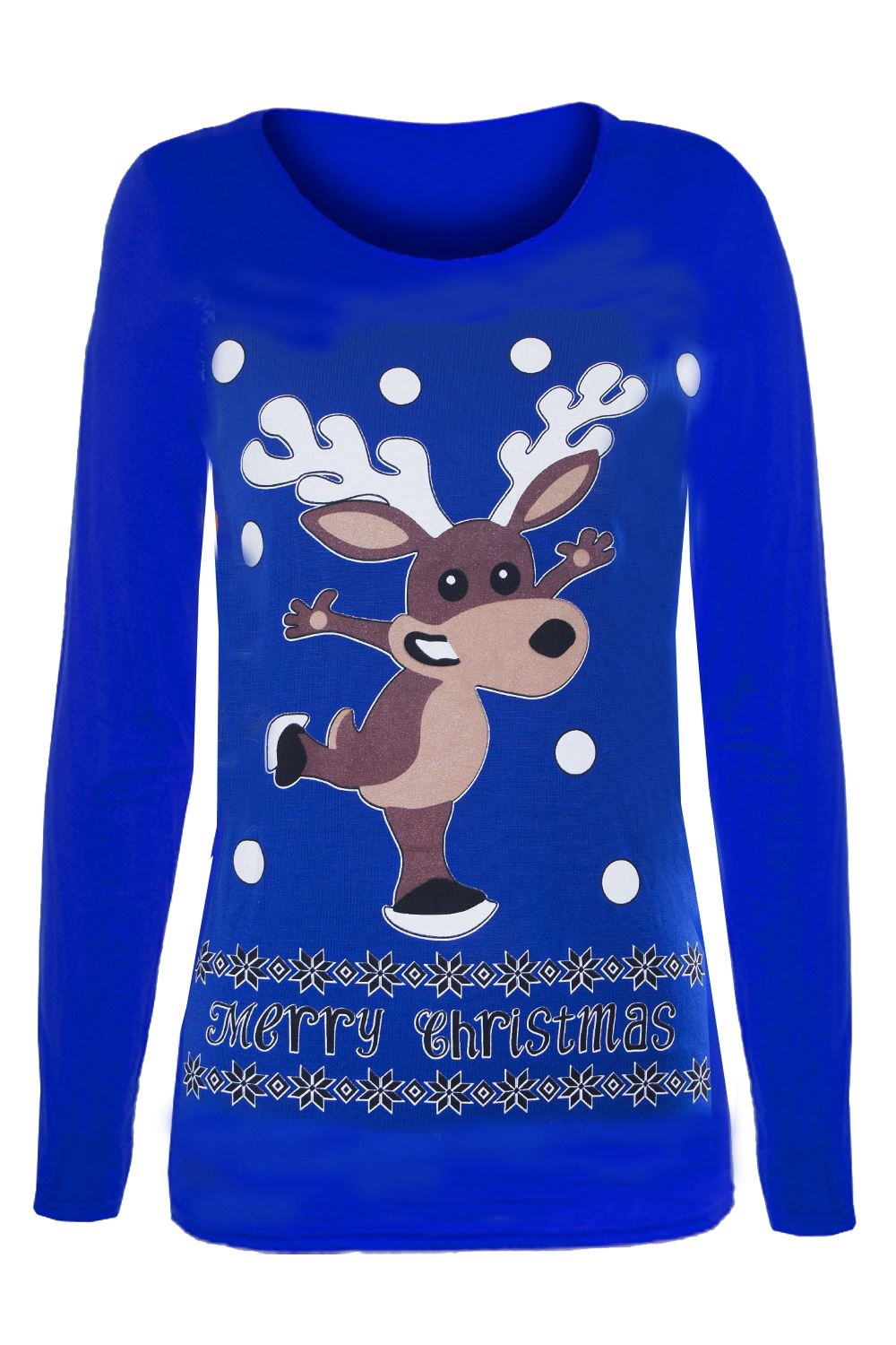 Womens Christmas T Shirt Ladies Xmas Tree Bell Present Gift Snowman Reindeer Top - Picture 76 of 84