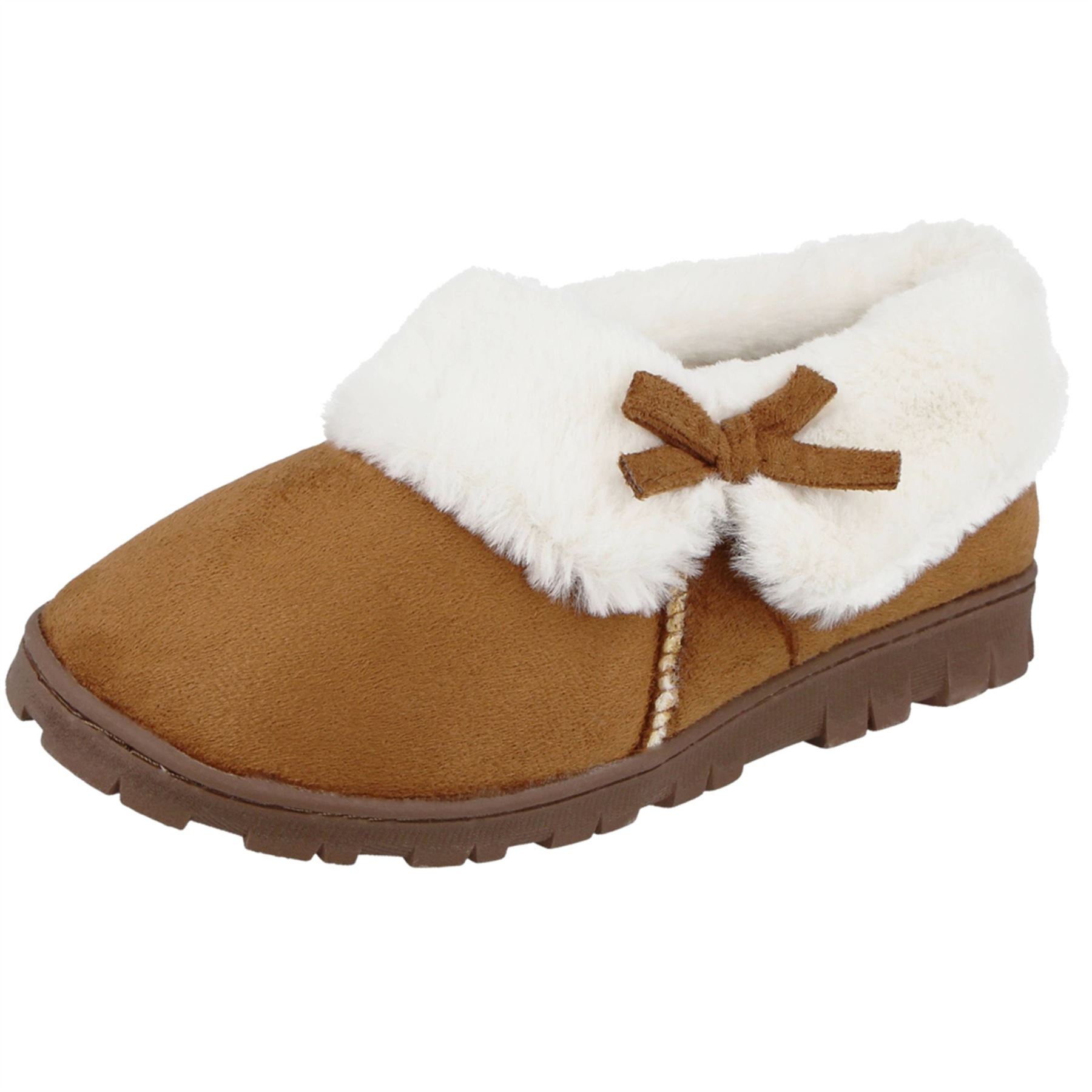 SAOLA Scarpe pantofole donna pelliccia sintetica calde suola rigida foderate interno comode misura 3 8