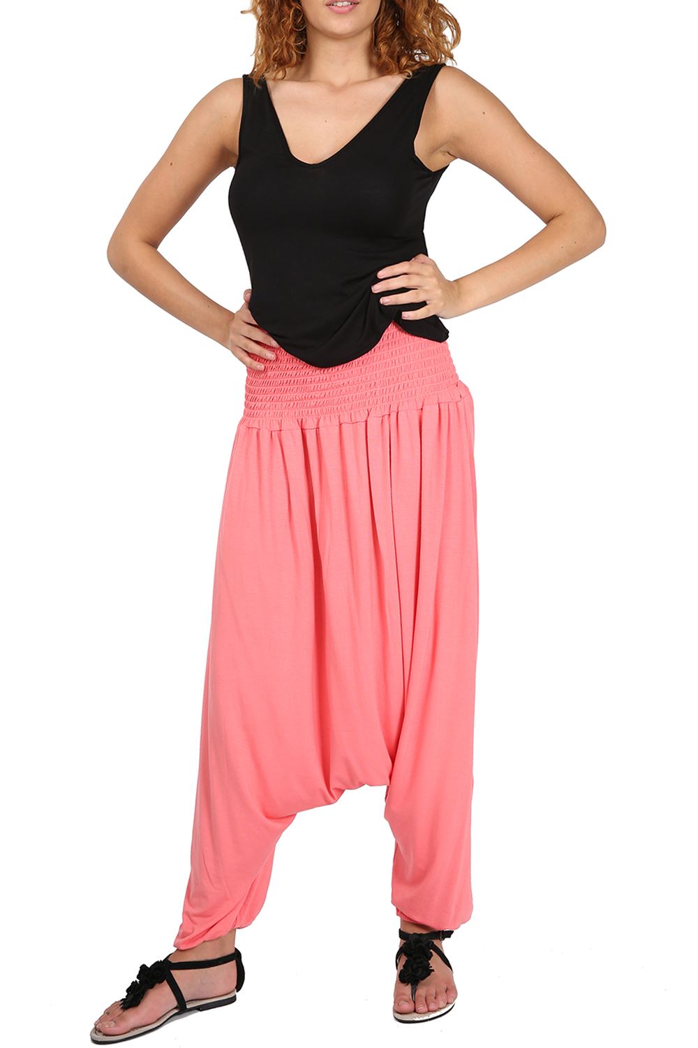 Womens Ladies Ali Baba Pants Trouser 2 in 1 Jumpsuit Harem Genie Yoga Plus Size eBay