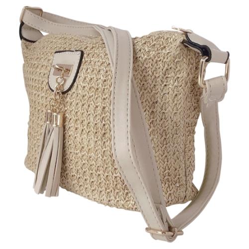 Ladies Boho Straw Crossbody Bag Lightweight Tote Woven Shoulder Purse Handbag - Picture 10 of 32