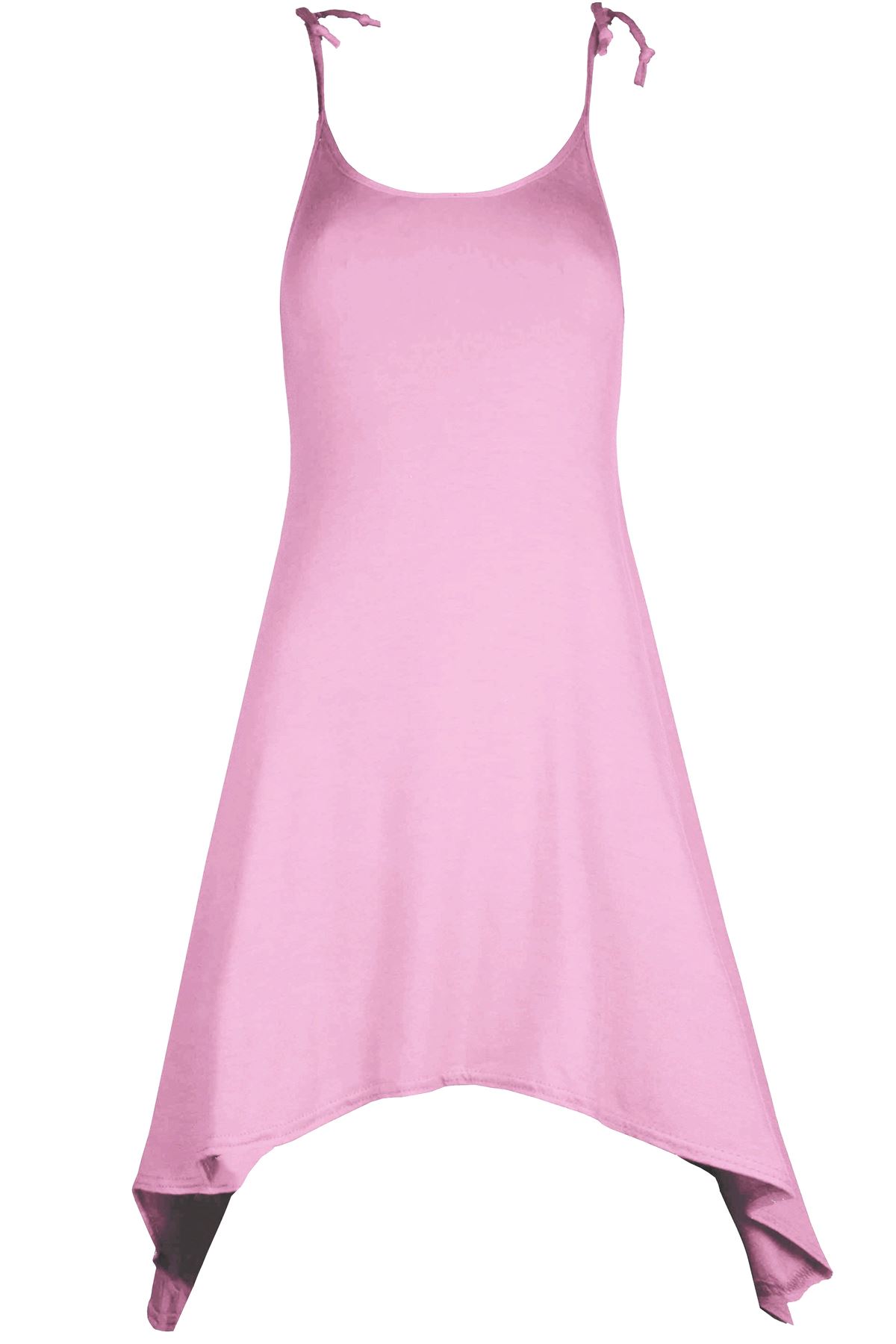 Ladies Sleeveless Camisole Womens Floaty Flare Strappy Skater Swing Dress - Picture 33 of 55