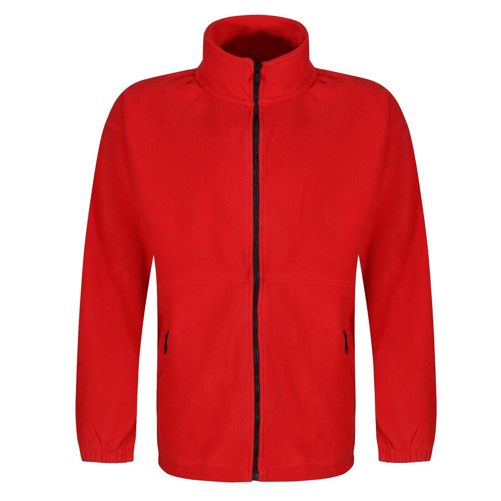 Mens Fleece Jacket Full Zip Up Polar Work Warm Anti Pill Outdoor Coat Top Pocket - Picture 19 of 23