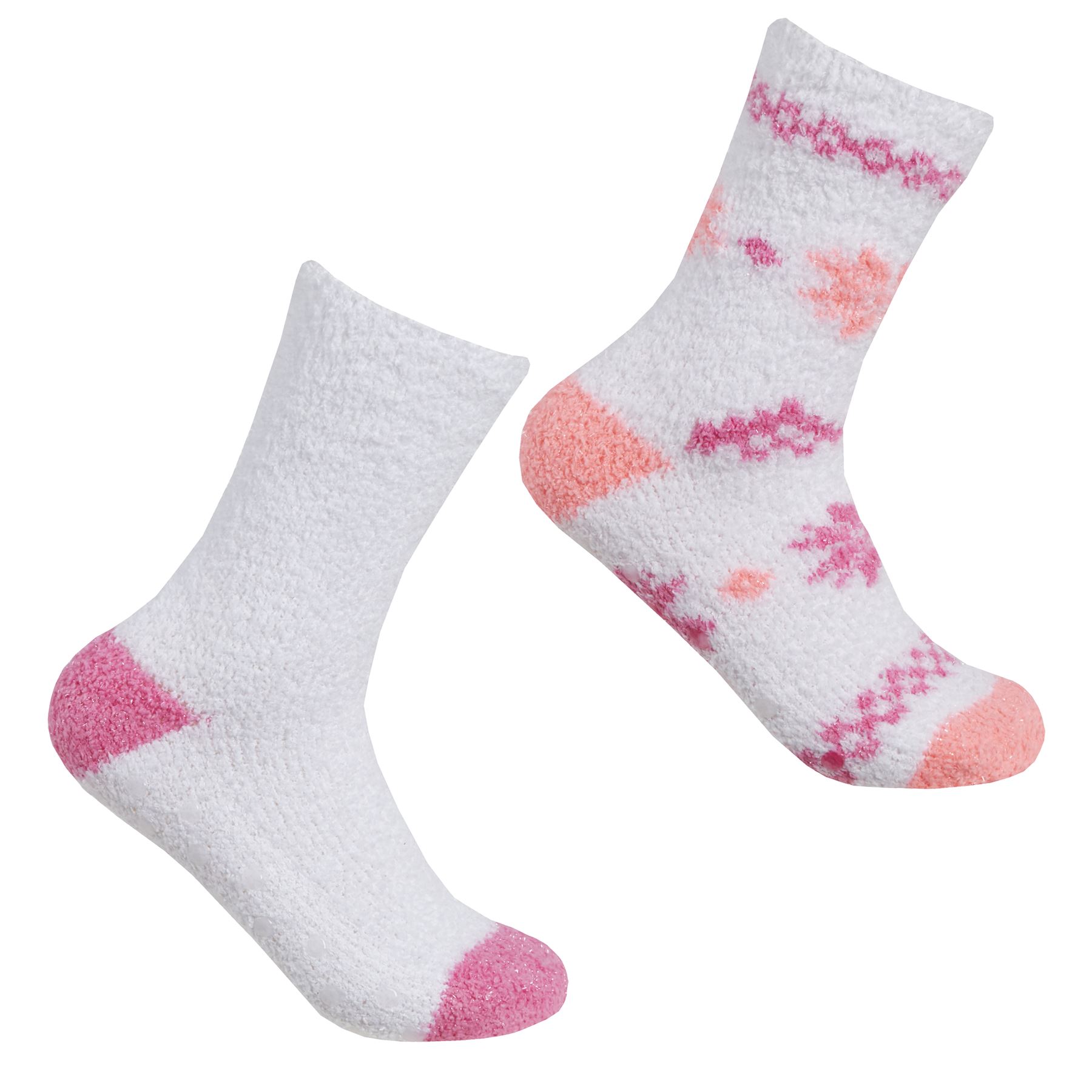 2/4 Packs Ladies Cosy Socks Soft Fleece Brushed Gripper Sole Bed Lounge