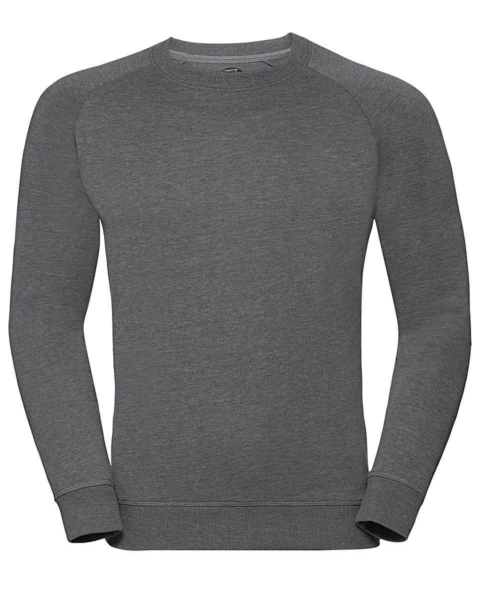 Mens Raglan Plain Crew Neck Sweatshirt Jumper Top Pullover Sweater Long Sleeve - Picture 4 of 8